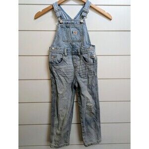 Toddler Workwear Utility Overall Structured Denim Light Acid Wash Unisex 4T